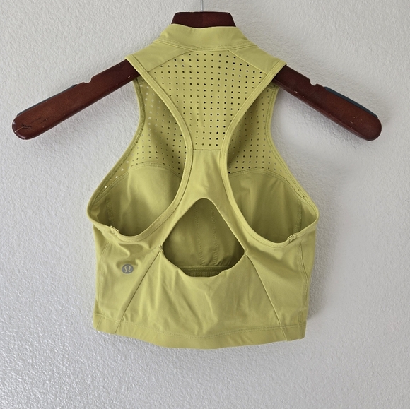 Lululemon Unleash Strength Sport Bra *Medium Support Yellow Serpentine Size 4 - Picture 6 of 16